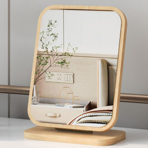 Jiaxun | Wooden Element Simple Rotatable Makeup Mirror