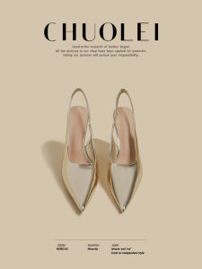 CHUOLEI | Elegant Marie Jane Heels Sandals Gold