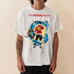 One Piece Mens T-shirt Monkey D. Luffy Summer Classic Anime Autumn Boys Childrens Short-sleeved Casual Brand Parent-child Wear