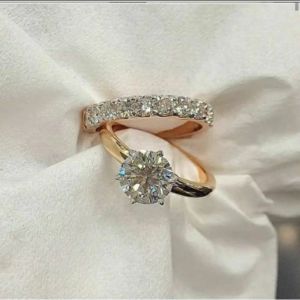 RinaXp- Cincin Set Dapat 2ocs Cincin Permata Zircon Cantik Terbaru