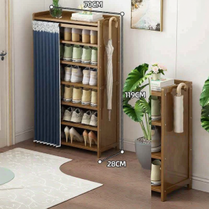 SHUQUE | Dust-proof Space-saving Bamboo Shoe Rack Easy-to-Assemble