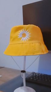 TOPI ANAK CEWE MOTIF BUNGA TOPI BUCKET ANAK BORDIR BUNGA DAYSI LUCU ADA TALINYA