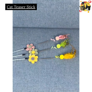 Cat Teaser Stick Cat toy Mainan penggoda kucing Ready stock