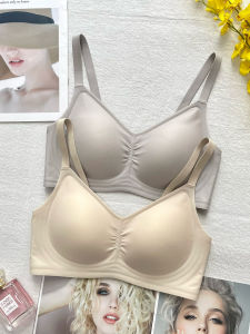 Sensation บางไร้รอยต่อ สปอร์ตบรา ผู้หญิง ชุดชั้นใน Jelly Strip Push Up ไม่มีแหวนเหล็ก ผ้าไนลอนที่สะดวกสบายตลอดทั้งปี