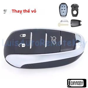 Điều Khiển Từ Xa Thông Minh Chìa Khóa Xe Ô Tô Fob Vỏ 3 Nút Ốp Lưng Thay Thế Cho Alfa Romeo Giulia Stelvio 2015-2020 ABS + Kim Loại