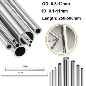 1-10pcs 304 Stainless Steel Capillary Tube 10x8mm / 8x6mm / 4x3mm / 6x4mm / 3x2mm/12x10mm Stainless Steel Tub Lengt 250mm 500mm
