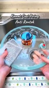 Kain Lap Kawat Bentuk Kotak Halus & Sabut Besi Panci Cuci Piring