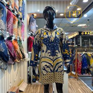 Baju Batik Tunik | Batik Couple Modern Sarimbit | Batik Kantor Bahan Katun Solo Lapisan Full Furing Trikod