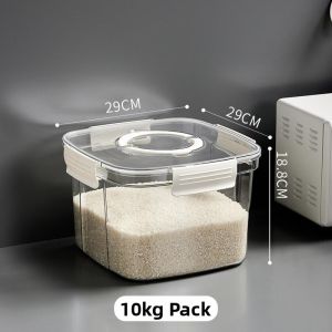 With Cover Transparent Sealed Large Capacity Rice Storage Bin