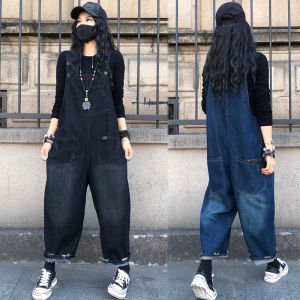 Fall Fashion High Waist Wide Leg Jumpsuit Denim Overalls Womens Straight Leg Jeans Backless One-Piece Suits Casual Trousers