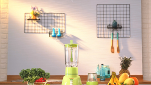 MÁY XAY SINH TỐ SUNHOUSE SHD5112 XANH - Công suất 350W 2 cối thủy tinh dễ dàng vệ sinh