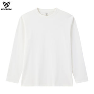 Veidoorn | Veidoorn Minimalist Men Long‑Sleeve Sports T‑Shirt Solid Simple Design Breathable Casual Athletic Top for Workout Daily Wear