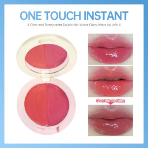 C.three Moisturizing Two-color Lipstick Plate Water Gloss Mirror Surface Solid Lip Glaze Plate