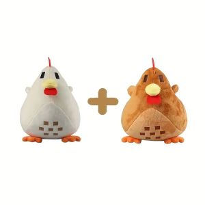 2pcs Multicolored Chicken Pillow Plush Soft Stuffed Animal Toys Cartoon Stardew Valley Children Birthday Gift Christmas Gifts