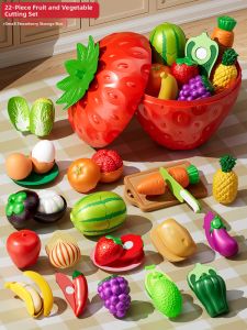 YISBRO | Toddler Fruit and Vegetable Slicing Toy Set 4 Pieces