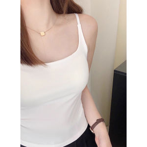 Áo Ba Lỗ Dây Đeo Pure Dopamine Dành Cho Nữ Mùa Hè Có Đệm Ngực Áo Khoác Ngoài Một Mảnh Ôm Vừa Vặn Áo Lót