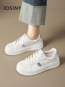 Josiny | Spring Breathable Thick-Soled White Sneakers