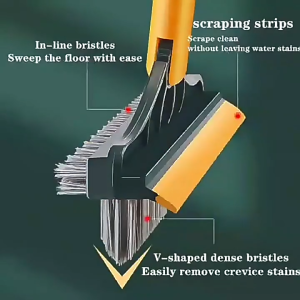 Sikat Gagang Kamar Mandi Alat Wiper Pembersih Lantai 3in1 Three Angle Untuk Membersih kan Sudut Dan Kaca - Sejahtera Selalu Shop