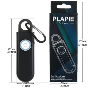 New Girls Anti-Wolf Body Defense Talisman Flashlight Keychain Field Personal Alarm Security Beeping