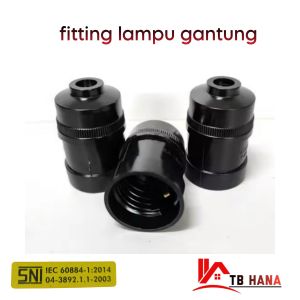 Fitting gantung lampu hitam model broco grosir eceran COD