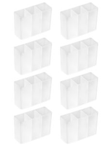 4/8Pcs Transparent Lipstick Organizer Mirror Cabinet Storage Box Wall Mounted No Punching Cosmetics Makeup Holder Rack