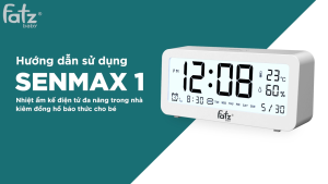 Nhiệt ẩm kế điện tử đa năng trong nhà kiêm đồng hồ báo thức FaATZ BABY Senmax 1 FB8826WS màn LCD