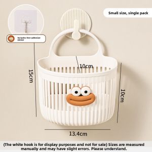 Multifunctional Wall Mounted Small Basket Bathroom Towel Storage Basket Kitchen Dormitory Bedside Hanging Basket Organizer
