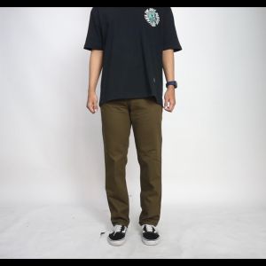 Goster Chino Pants - Droit Olive Slim Straight Cut
