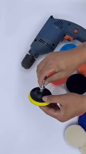 Car Waxing & Polishing Machine – Electric Wool Buffing Paint Care Grinding Tool Set with Drill Adapters