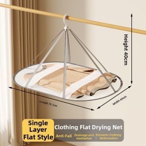 Hotata | Wool Garments Flat Drying Net Wind-Resistant 1pc