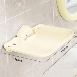 ⚑Foldable No Drill Wall Storage Shelf With Hooks For Bathroom Kitchen Holding Toiletries Phone Small Items