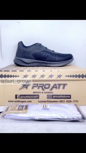 FIURI - Pro ATT - PA 700 Full Hitam 39-44 - Sepatu Kets Pria - Sepatu Sneakers Pria - Sepatu Olahraga Sport Pria - Sepatu Casual Kanvas - Sepatu Jogging Lari Fitness Gym Senam Pria - Sepatu Sekolah Bertali SMP SMA
