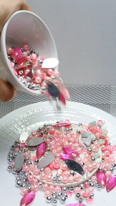 Kombinasi Payet Jahit Tabur Mutiara Sintetis Aneka Variasi per 20 gram