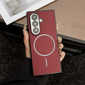 High End Carbon Fiber Phone Case for Samsung Z Fold 8 Ultra 7 6 5 4 for MagSafe Wireless Charging Shockproof Protection Cover
