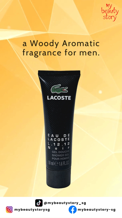 Lacoste Eau De Lacoste L 12 12 Noir Pour Home Shower Gel 50ml