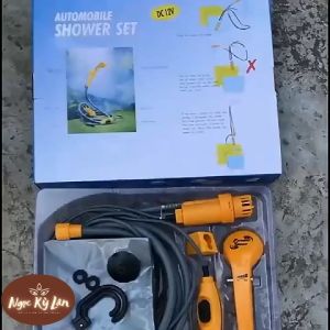 Bộ Vòi Sen Tắm Điện 12V Đa Năng Dùng Ngoài Trời Cắm Trại Du Lịch - Nhựa ABS Chống Gỉ