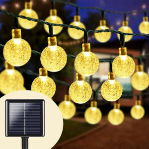 Solar Light String Festoon LED Bubble Ball Outdoor Fairy Solar Garland Lamp Wedding Party Holiday Balcony Christmas Decoration