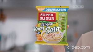 Instant Food / Makanan Cepat Saji Mayora Super Bubur ( Sachet 49 Gram Varian Ayam Abon Sapi Kuah Soto Kuah Kari ) ( Mangkok Ayam Abon Sapi )