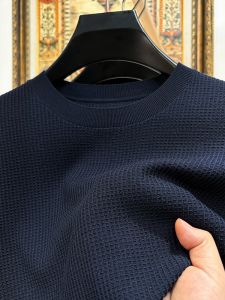 Áo Thun Cotton Lạnh Mùa Hè Cổ Tròn Tay Ngắn Dệt Kim Co Giãn Thoải Mái Thoáng Khí Cho Nam