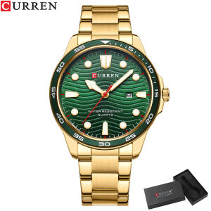 CURREN | CURREN Casual Style Stainless Steel Mens Watches Simple Business Quartz Wristwatches with Date High Quality Male Clock Luminous