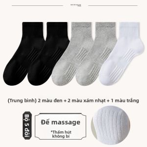 Tất thể thao MiiOW cho nam làm bằng cotton thoáng khí hút mồ hôi