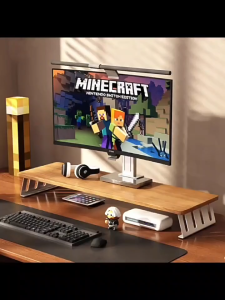 Wooden Monitor Stand Office Computer Monitor Riser Computer Monitor Holder Laptop Desktop Storage Ra