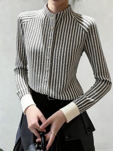 SHANGSHA | Unique Designed Luxurious Loose Stripe Shirt