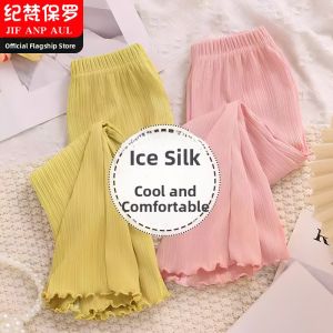 JIFANPAUL | Princess Style Ice Silk Summer Pants for Girls