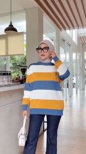 tyas blaster sweater rajut tebal oversize jumbo wanita terbaru 2024 kekinian