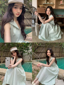 Mixd | Sleeveless Waist Slimming Summer Long Dress