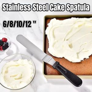 6/8/10/12inch Stainless Steel Cake Icing Spatula Frosting Spatula with Wooden Handle Butter Cake Spatula Knife Tool