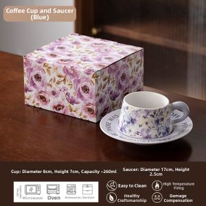 Yomerto | New Year Gift Luxury Fine French Style Coffee Mug Set