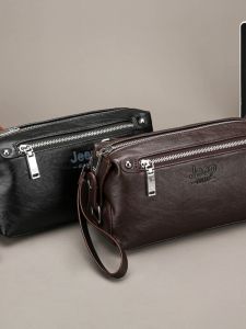 New Arrival Men Clutch Bag Business Casual Clutch Bag Authentic Leather Tactile Feel Hand Bag Mobile Coin Purse Trendy Mens Bags