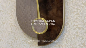 Đồng hồ treo tường Nhật Bản Rhythm CMJ591NR06 – KT 26.1 x 55.0 x 11.5cm. 1.64kg. Vỏ gỗ dùng PIN.